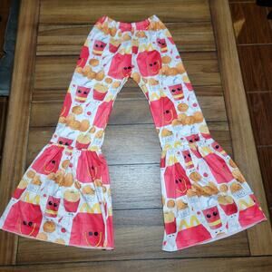 Happy Fast Food Girls White Pants w/ Bell Bottoms - Size 6XL (Ages 14-16)